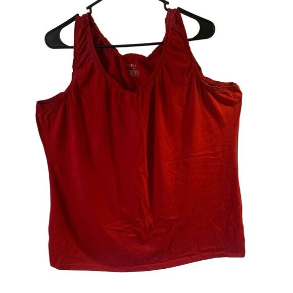 Pre Owned Women’s Merona Red Tank Top Sz XXL Casual Classic Style Comfort - Picture 1 of 7